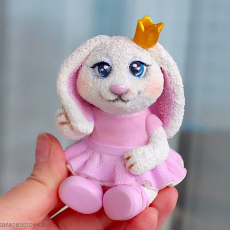 Зайка принцесса форма силиконовая 3D