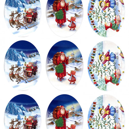 Новогодняя сказка водорастворимая бумага с картинкой подборка № 139