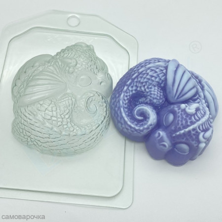 Дракон клубочком форма пластиковая Дракон клубочком форма пластиковая