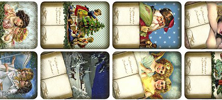 Рождество №5 набор наклеек  Рождество №5 набор наклеек