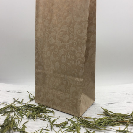 Пакет крафт Белый орнамент 19х10х7см