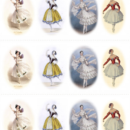 Балерины водорастворимая бумага с картинкой подборка №155