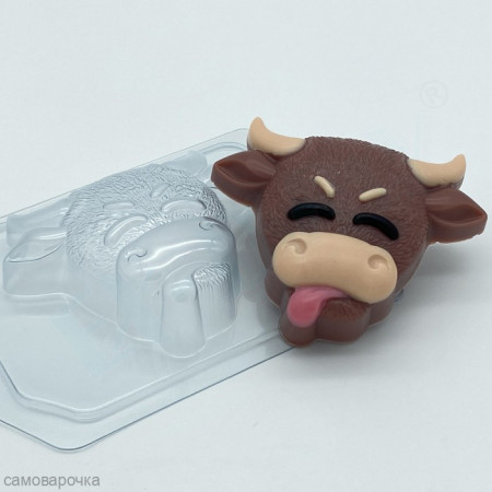 Бык с языком Пластиковая форма для мыла