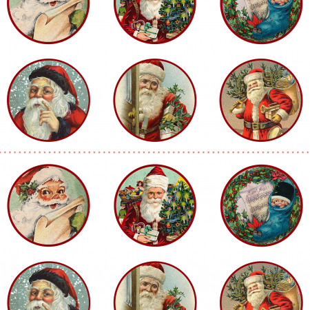 Деды Морозы подборка №172 водорастворимая бумага с картинкой  