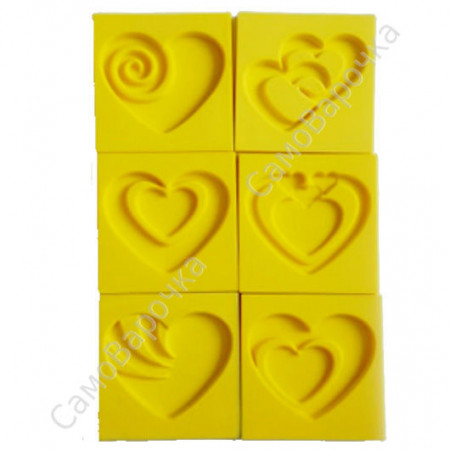 Сердца набор штампов д/формы Квадрат мини