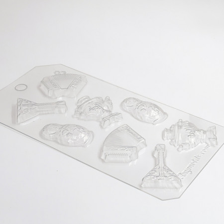 Набор Русский народный стиль форма пластиковая для шоколада Набор Русский народный стиль форма пластиковая для шоколада