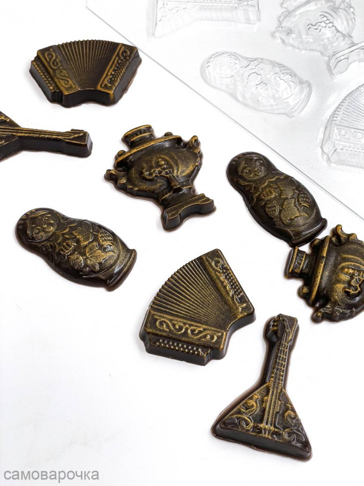 Набор Русский народный стиль форма пластиковая для шоколада - Набор Русский народный стиль форма пластиковая для шоколада -