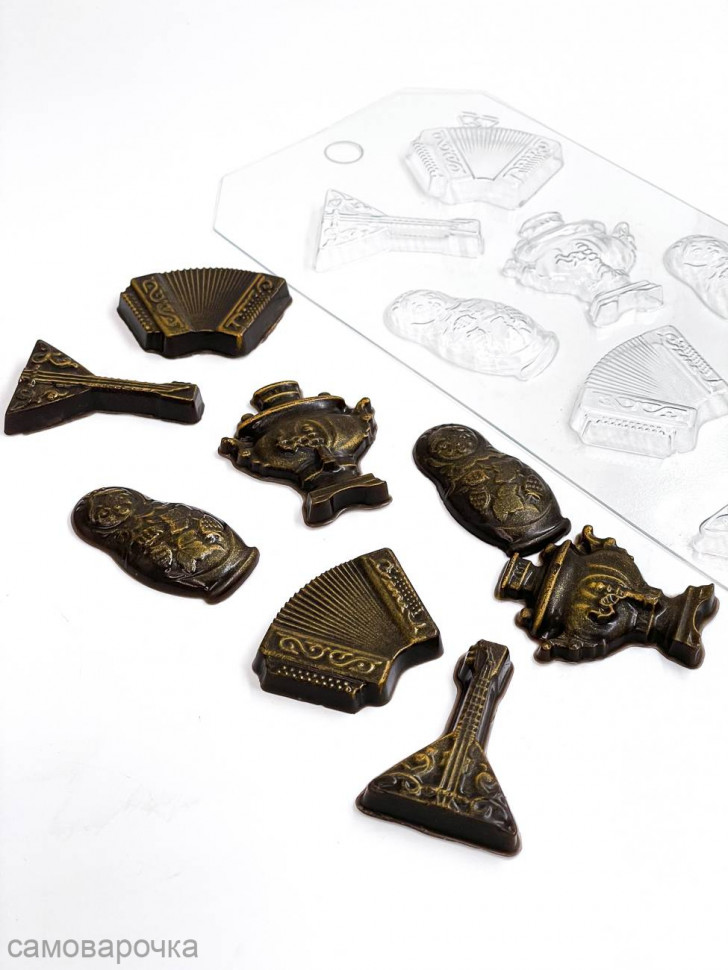 Набор Русский народный стиль форма пластиковая для шоколада - Набор Русский народный стиль форма пластиковая для шоколада -