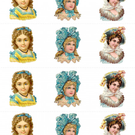 Портреты ретро водорастворимая бумага с картинкой подборка №11