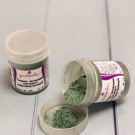 Темно-зеленый пигмент перламутровый Темно-зеленый пигмент перламутровый