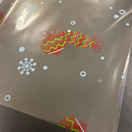 Пакет прозрачный Новогодний 20*28 см