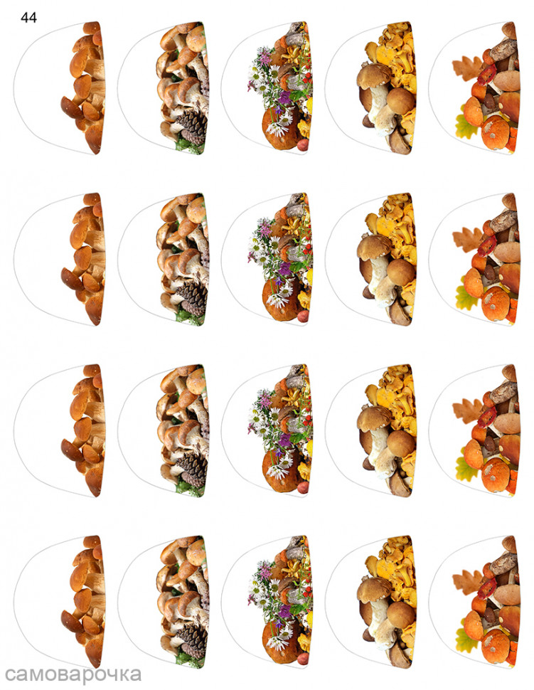 Грибное лукошко водорастворимая бумага с картинкой подборка №44 - 