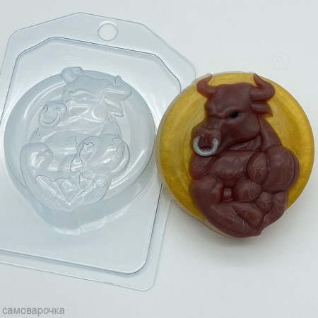 Бык силач Пластиковая форма для мыла