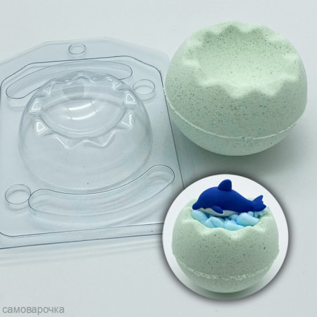 Полусфера D70 с выемкой D 50  волна с позиционированием Пластиковая форма