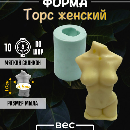 Торс женский малый форма силиконовая 3d Торс женский малый форма силиконовая 3d
