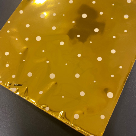 Пакет галографический желтый Снег 20*15 см