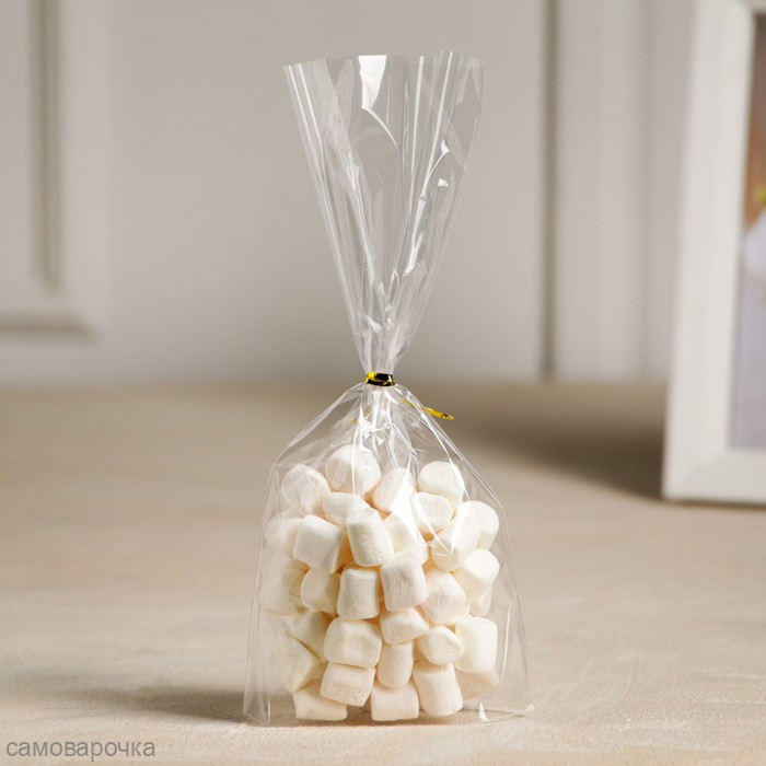 Пакет полипропиленовый  с донной складкой прозрачный, 9*19*3 см - 