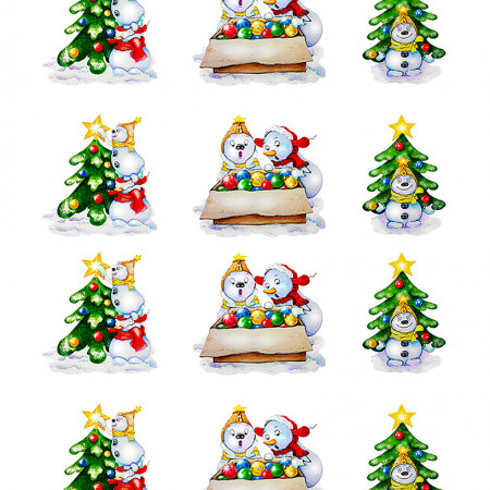 Новогодний комикс водорастворимая бумага с картинкой подборка №13 Новогодний комикс водорастворимая бумага с картинкой подборка №13