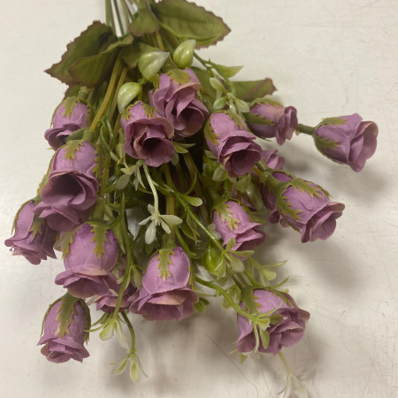 Розы искусственные цвет сиреневый