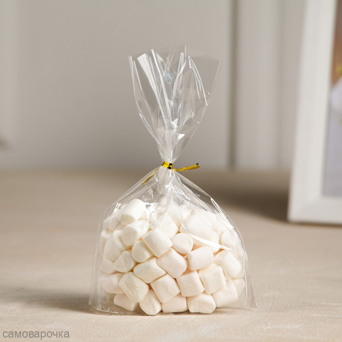 Пакет полипропиленовый  с донной складкой, прозрачный, 11*16*3 см - 