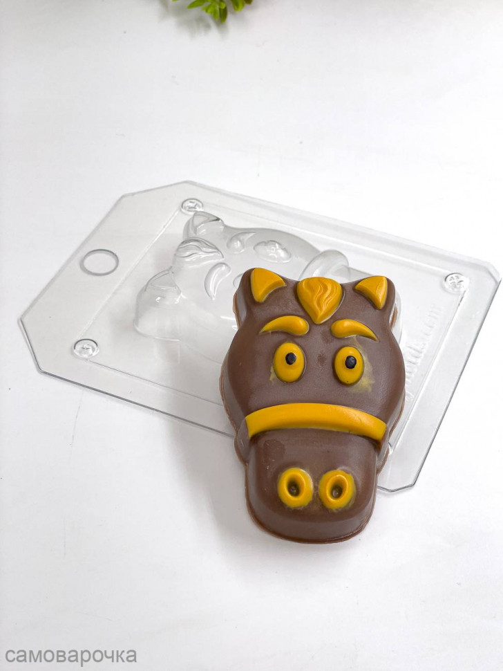 Морда лошади форма пластиковая для мыла и шоколада - 