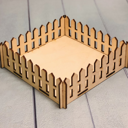 Ящик заборчик низкий 13*13*4,5 см