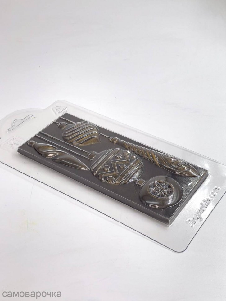 Ёлочные украшения форма пластиковая для плитки шоколада - Ёлочные украшения форма пластиковая для плитки шоколада -