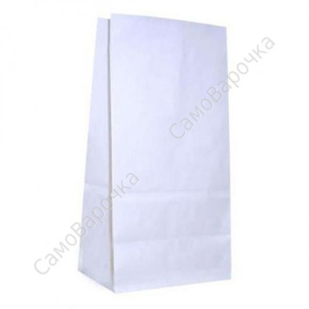 Пакет крафт белый 10*19*6,5 см