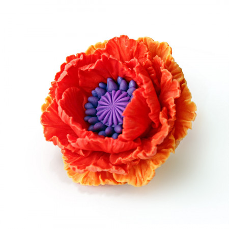 Мак махровый силиконовая форма 3D* Мак махровый силиконовая форма 3D*