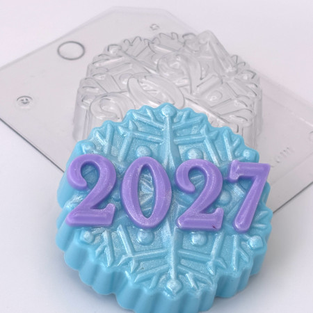 Снежинка 2027 форма пластиковая для мыла и шоколада