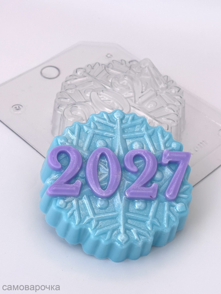 Снежинка 2027 форма пластиковая для мыла и шоколада - Снежинка 2027 форма пластиковая для мыла и шоколада -