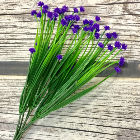 Осока цветущая фиолетовая зелень искусственная