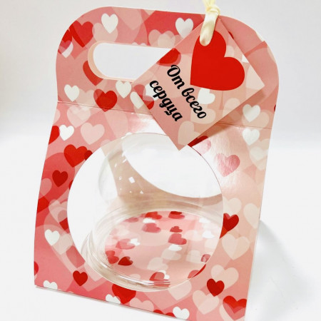 Сумочка для купола Сердечки (Сумочка+бирка+дно)