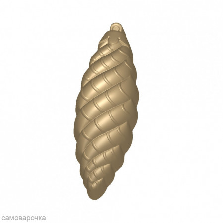 Елочная игрушка Шишка форма пластиковая для мыла и шоколада Елочная игрушка Шишка форма пластиковая для мыла и шоколада