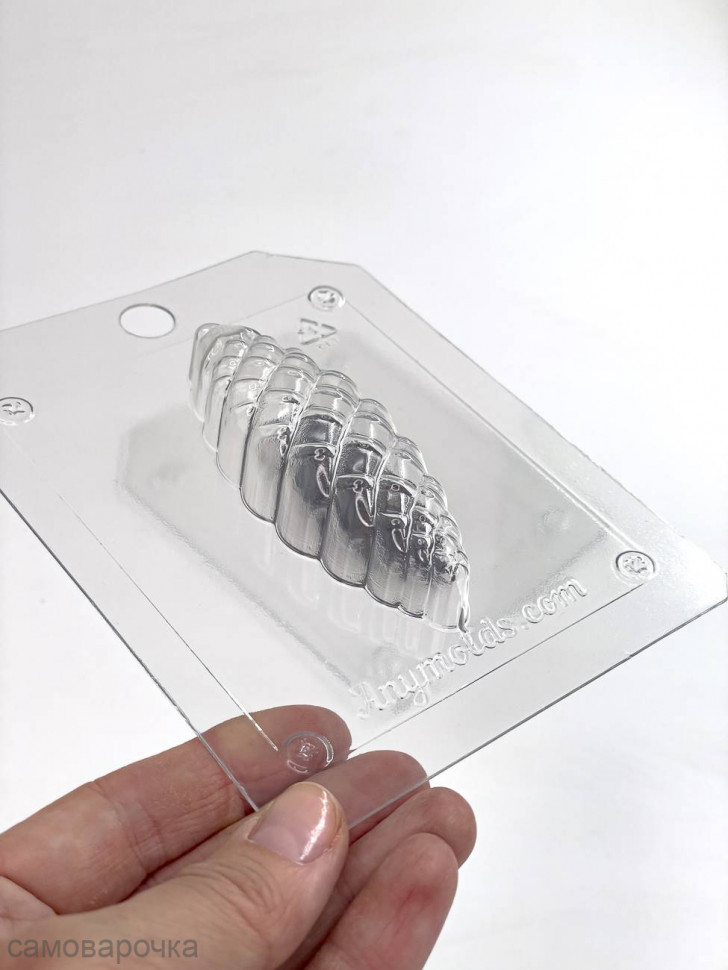 Елочная игрушка Шишка форма пластиковая для мыла и шоколада - 