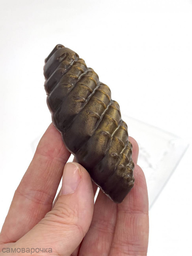 Елочная игрушка Шишка форма пластиковая для мыла и шоколада - 