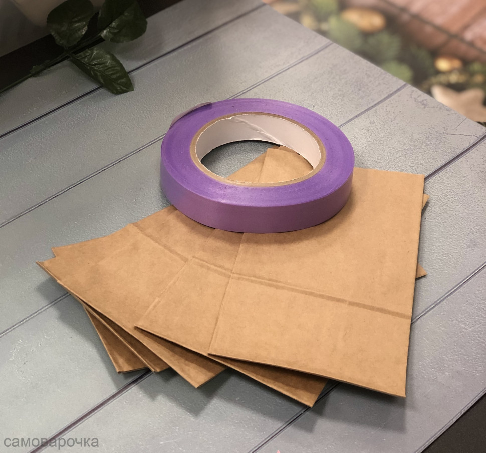 Лента М/бумага 50м сиреневая - Лента М/бумага 50м сиреневая -