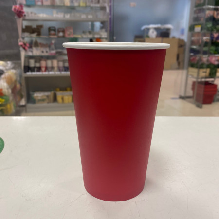 Стаканчик для букетов красный 13,5*9 см Стаканчик для букетов красный 13,5*9 см