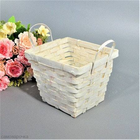 Корзина солома квадратная 14*14*12 см