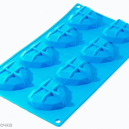 Алмазные сердца Силиконовая форма Алмазные сердца Силиконовая форма