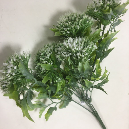 Соцветие лука цвет белый зелень искусственная