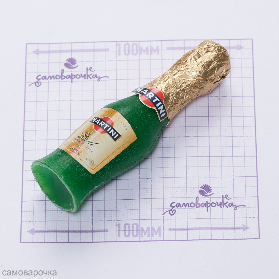 Бутылка Шампанское Мартини, силиконовая форма 3D - Молд для мыла