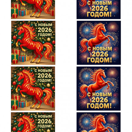 2026год огненного коня водорастворимая бумага с картинкой подборка №62
