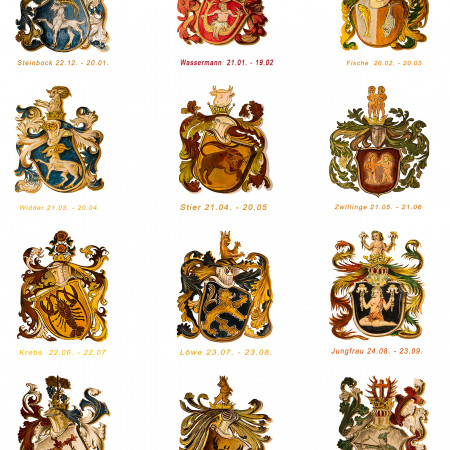 Водорастворимая бумага с картинкой Знаки зодиака подборка №151