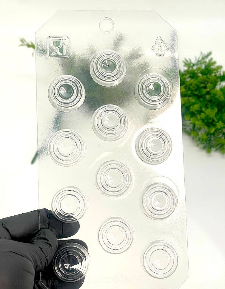 Шашки форма пластиковая для шоколада и мыла - 