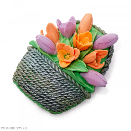Цветочная корзина Силиконовая форма 3D