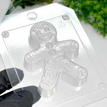 Пряничный человек форма пластиковая для мыла и шоколада