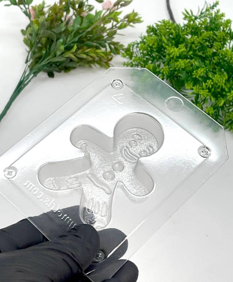 Пряничный человек форма пластиковая для мыла и шоколада - 