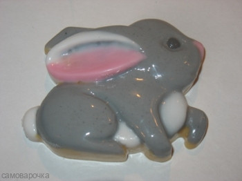 Заяц, форма для мыла пластиковая