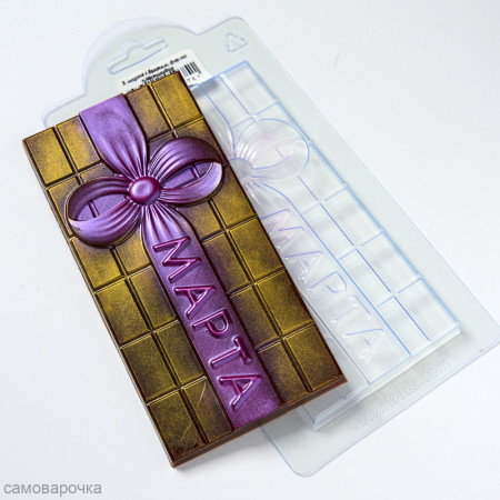 8 марта с бантом форма пластиковая